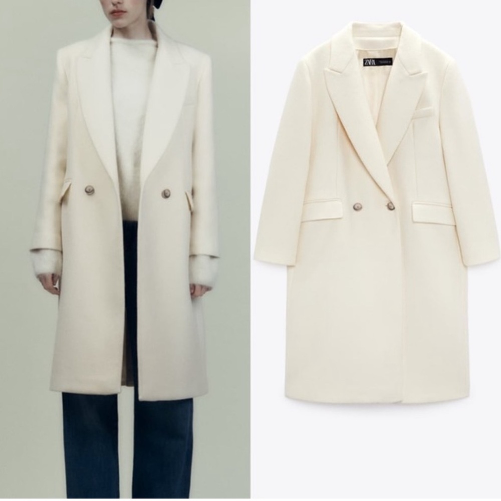 Zara Cream Pea Coat
